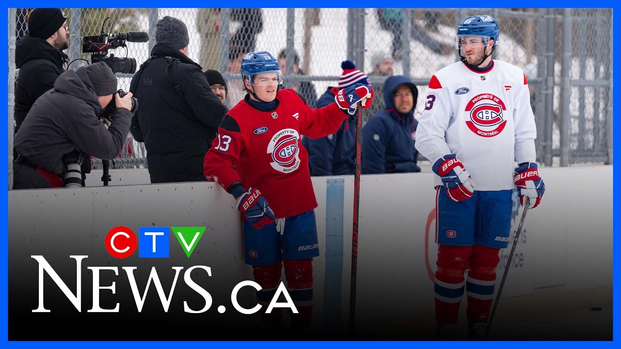 Montreal Canadiens take practice to outdoor rink in NDG