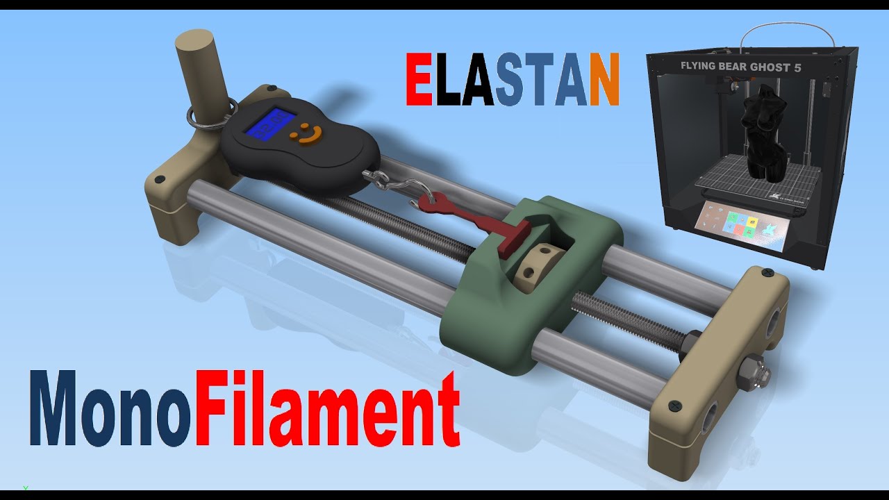 Тест Резинового пластика ELASTAN от MonoFilament  для 3D Печати
