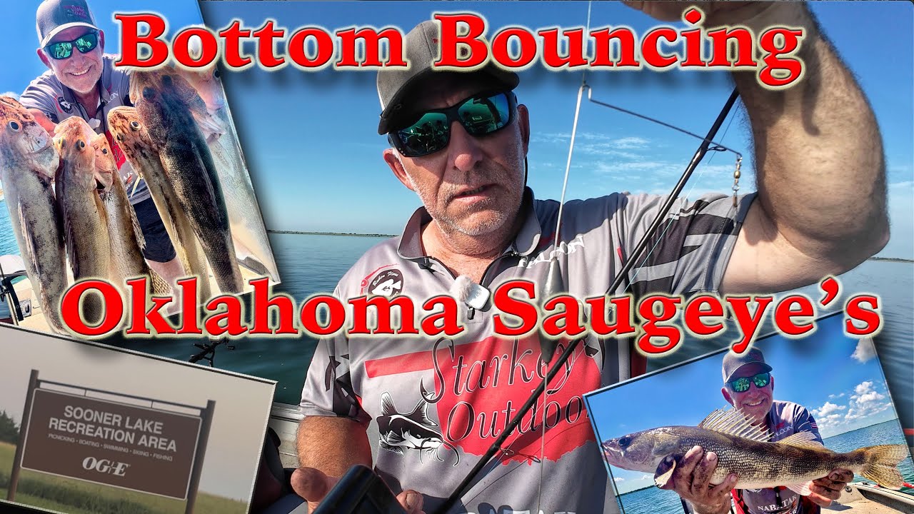 Bottom Bouncing For Saugeye's, Walleye's Cousin.  Fishing Sooner Lake Oklahoma