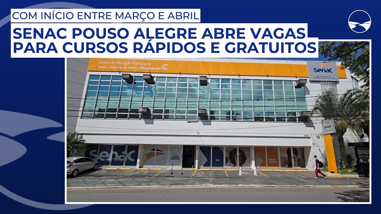 Senac Pouso Alegre abre vagas para cursos rápidos e gratuitos com início entre março e abril