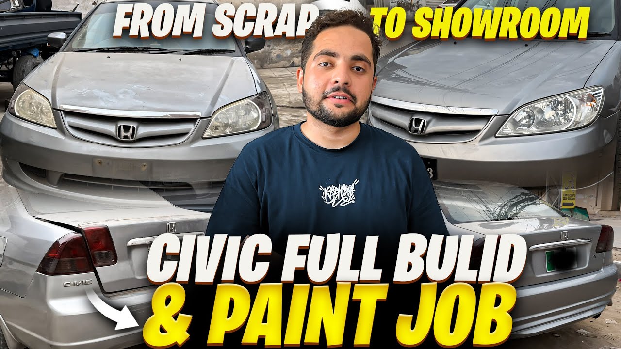 Scrap Condition Honda Civic → Showroom Look 😍 | Full Build & Paint Job