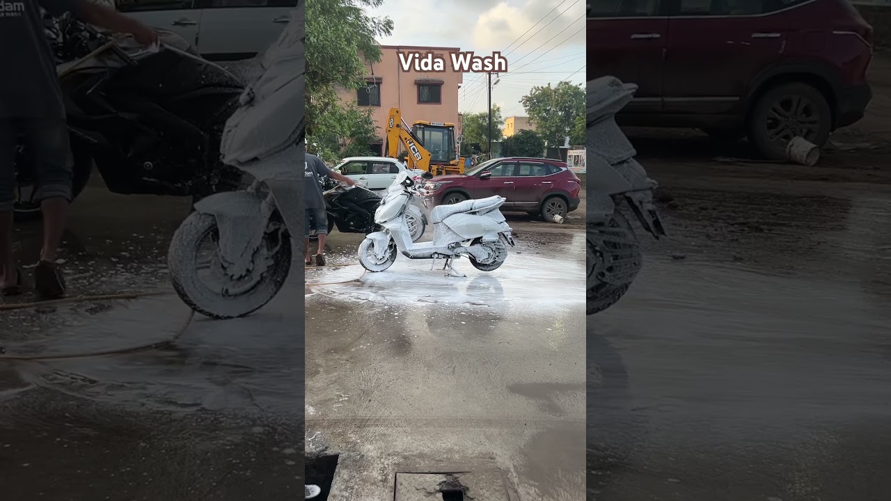 Vida Foam Wash #vida #hero #heromotocorp #herovida #washing #india #automobile #satisfying #viral