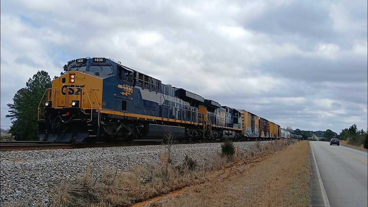 CSXT 1836(RF&P Heritage Unit) Leads CSX M692 At Kilgore SC On The Spartanburg Subdivision 