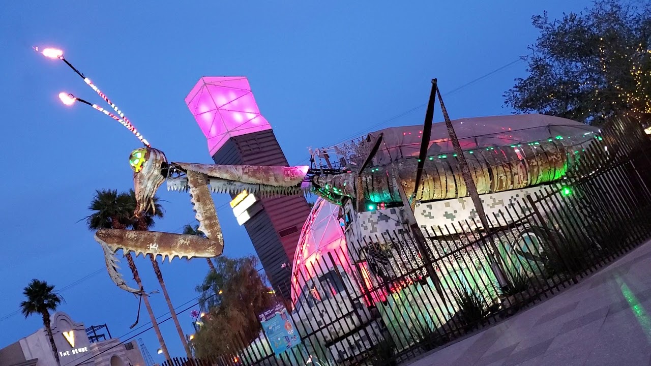 Fremont Street Downtown Las Vegas Mantis wakes up