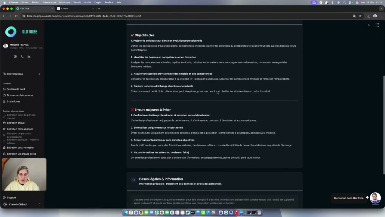 Démo Alter Ego Marjorie - entretien professionnel