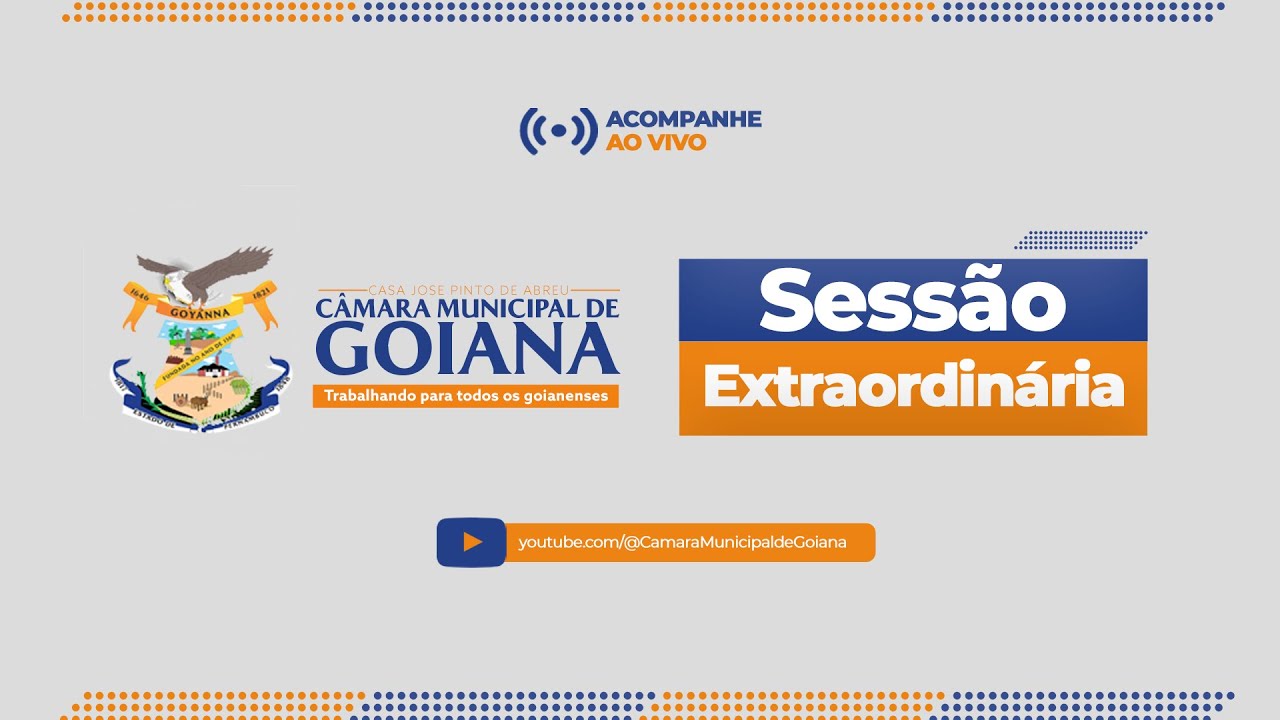 Sessão Extraordinária - Câmara Municipal de Goiana - 20/01/26