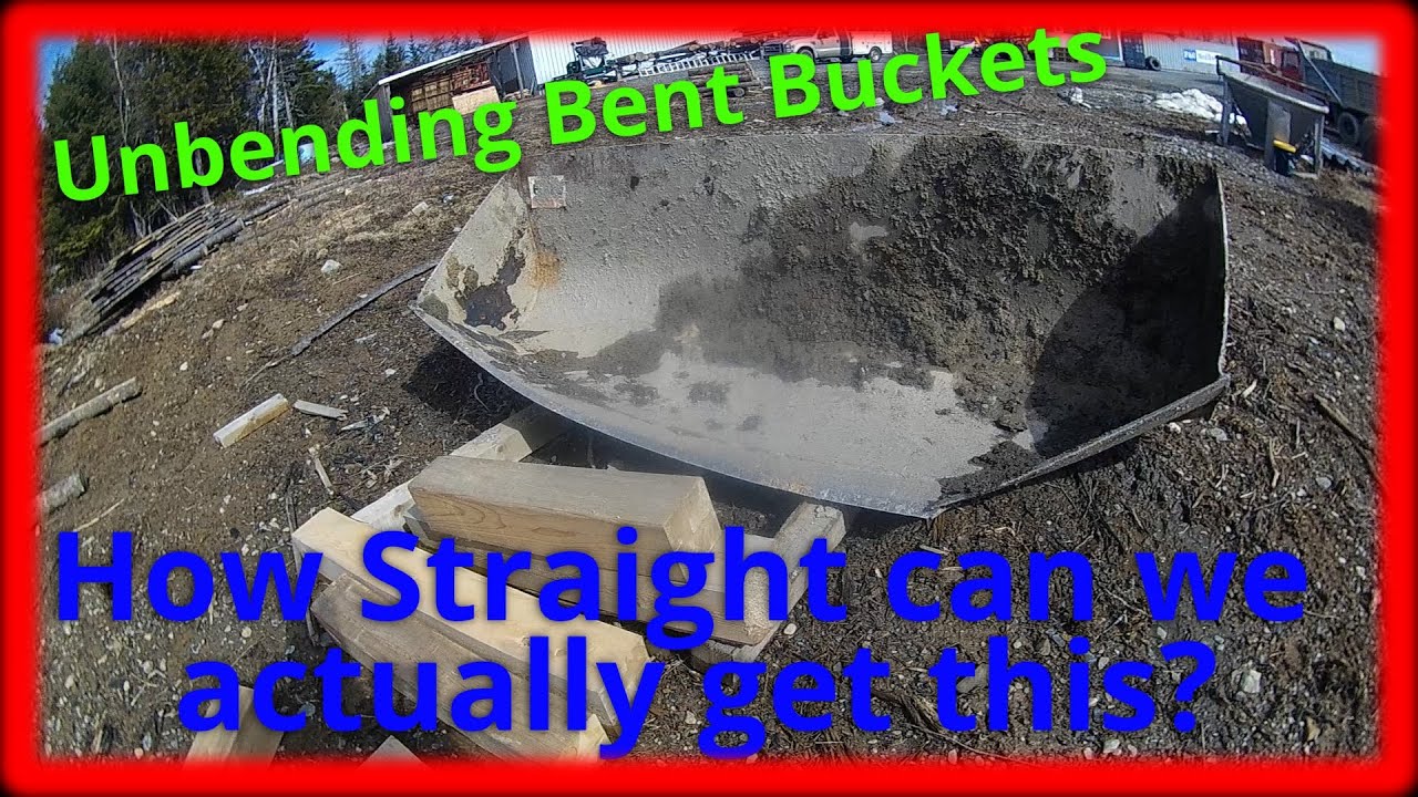 How to repair a very bent loader bucket