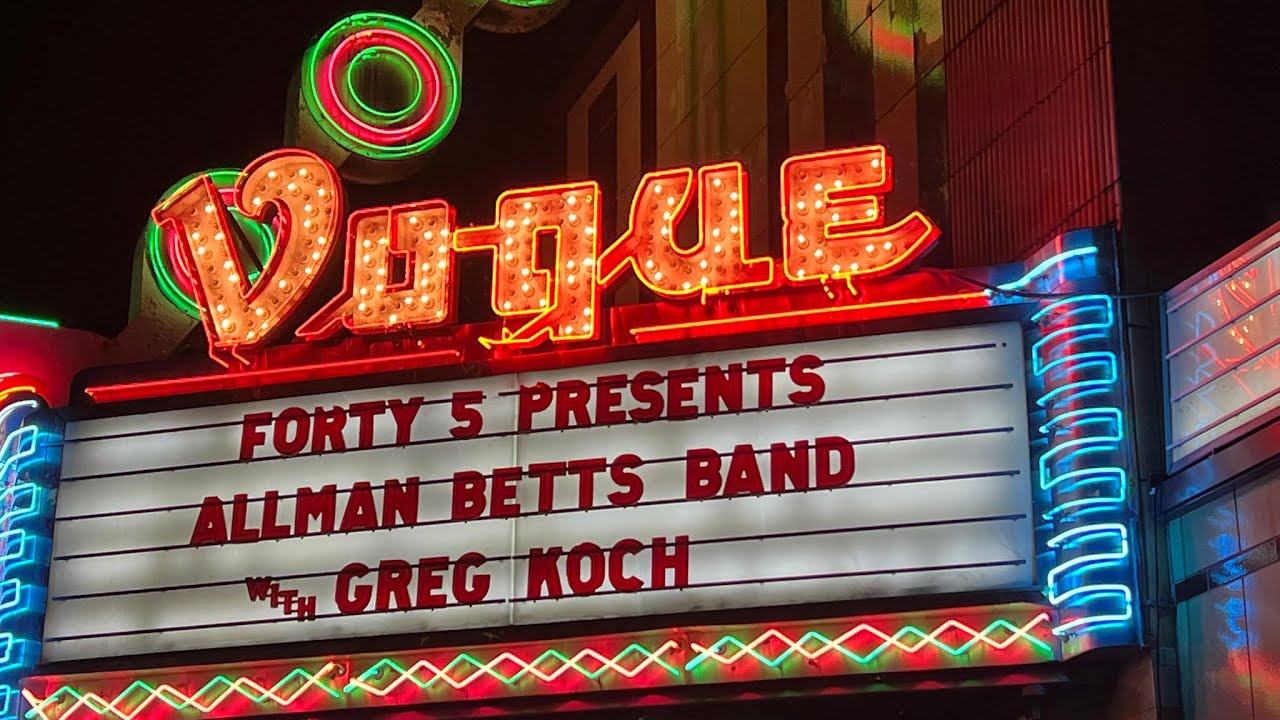Greg Koch - June, 11 2025 (full set) @ The Vogue - Indianapolis, IN