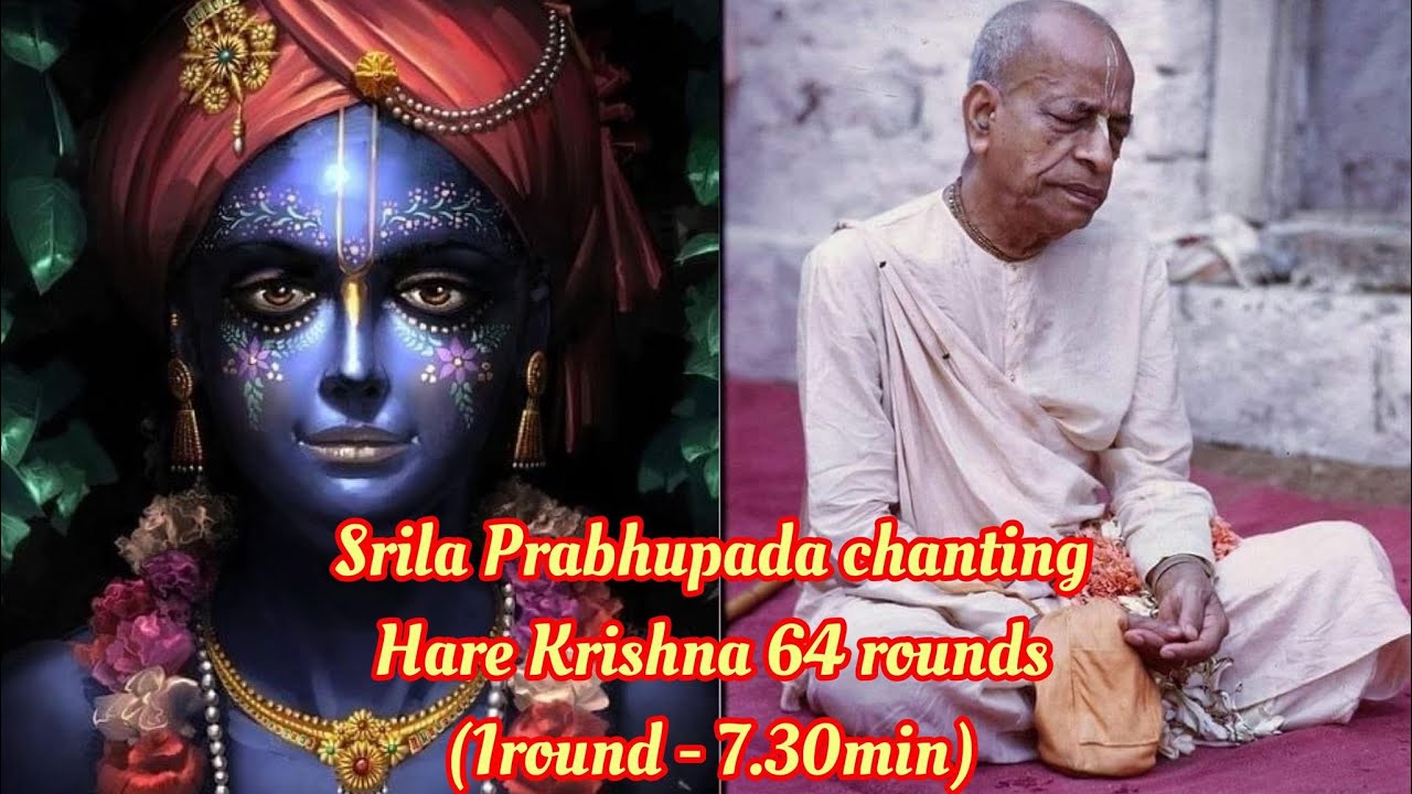 Srila Prabhupada chanting Hare Krishna 64 rounds (1round - 7.30min)