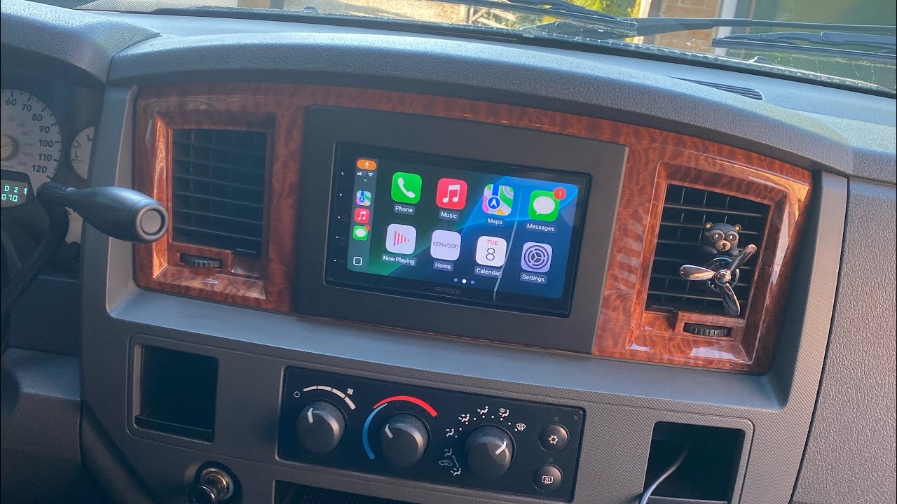 Dodge ram 2006 stereo double din upgrade installation kenwood apple car play
