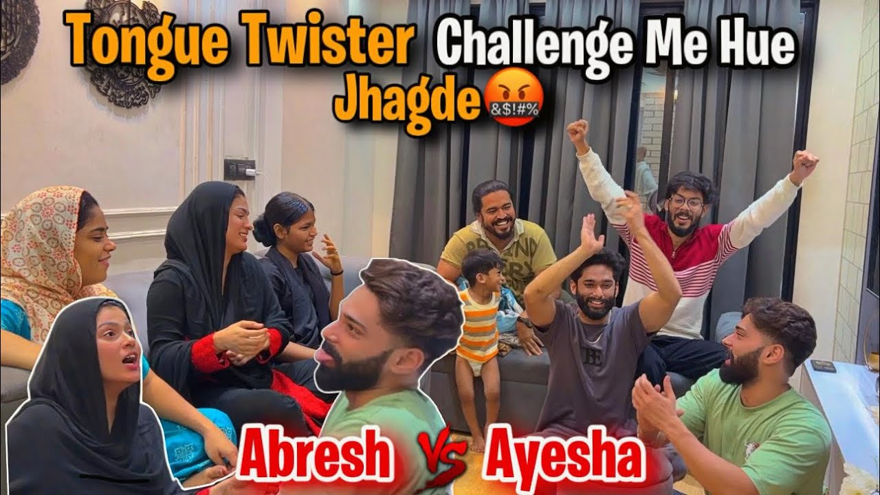 Tongue Twister Challenge Me Hua Jhagda🤬Abresh VS Ayesha | Qashif Bhai ko Aaya Gussa | AALTU FALTU |