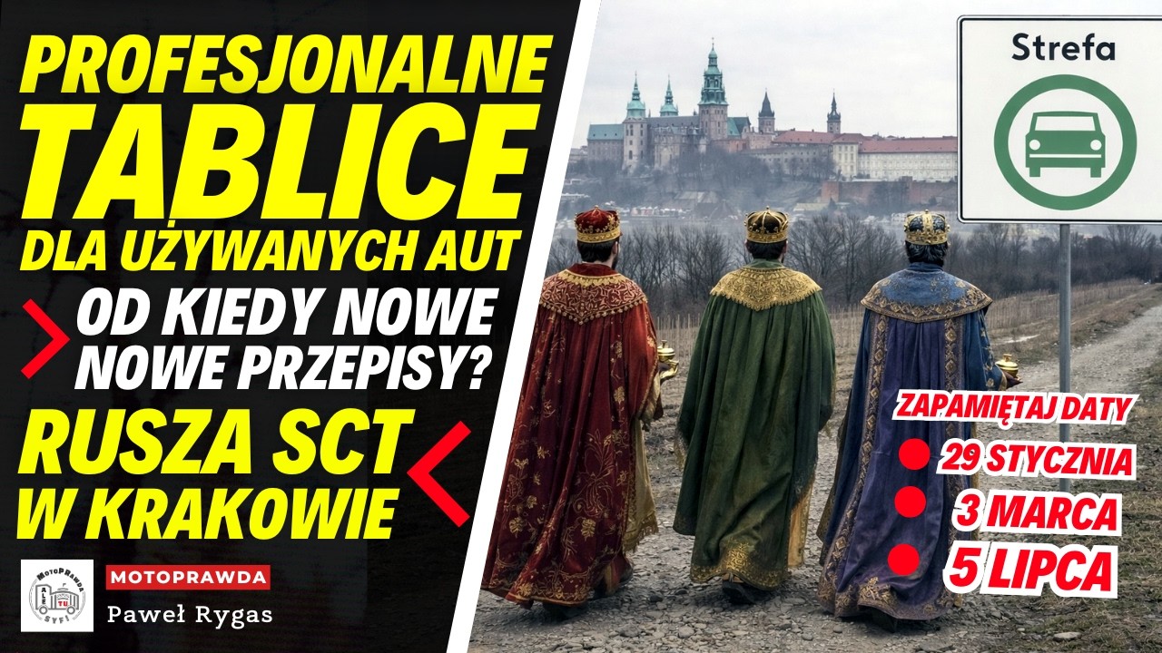 Zielone tablice dla używanych aut. Od kiedy nowe przepisy? Rusza SCT w Krakowie