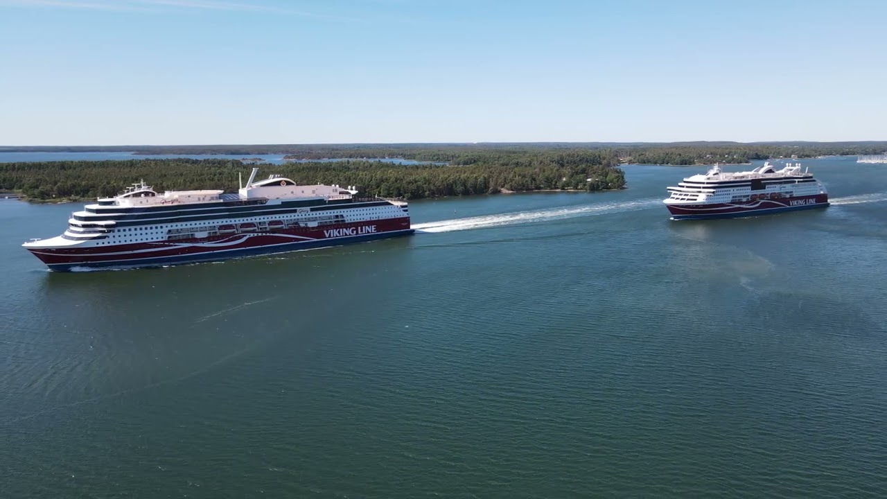 PORT OF MARIEHAMN  VIKING LINE FAMILY (GRACE & GLORY) in 4K