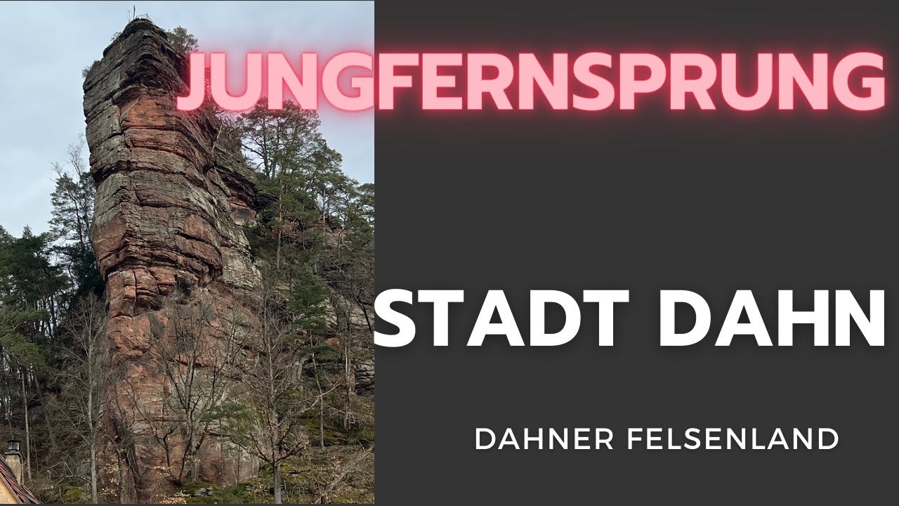 Der Jungfernsprung in Dahn. Ein beeindruckender Felsen und ein Wahrzeichen der Stadt Dahn.