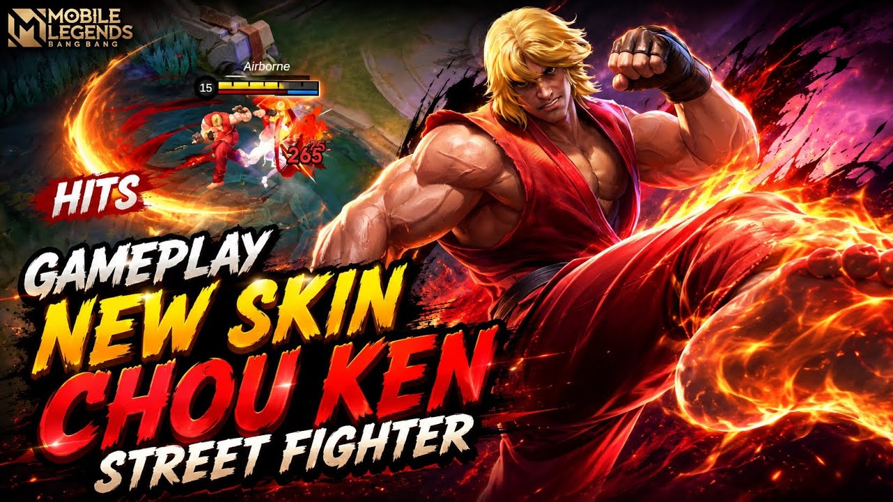 CHOU KEN STREET FIGHTER FULL GAMEPLAY! 🔥 | Mobile Legends