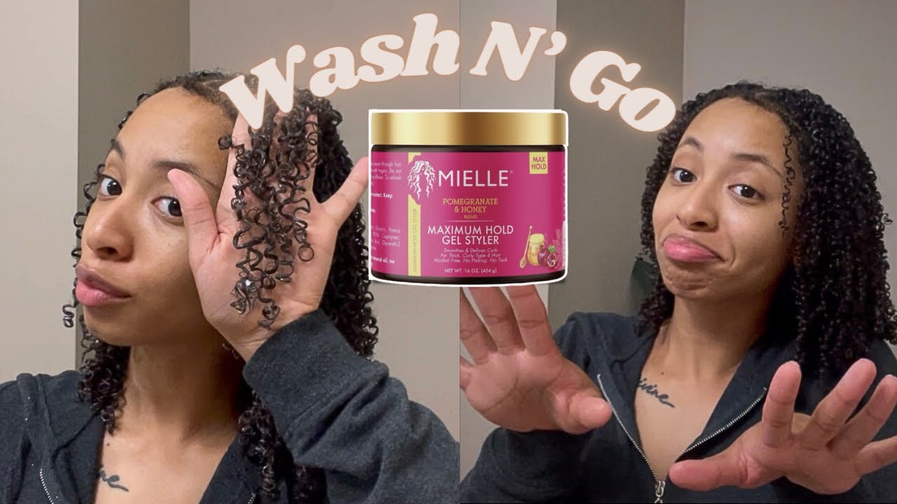 WASH N’ GO | I tried the Mielle Organics maximum hold gel styler!! | HAPPY NEW YEAR🥂