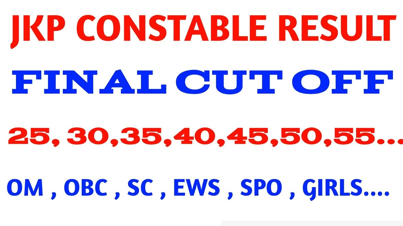 LATEST UPDATE ABOUT JKP CONSTABLE RESULT||final cutoff of JKP CONSTABLE 2024-25 #jkssb 