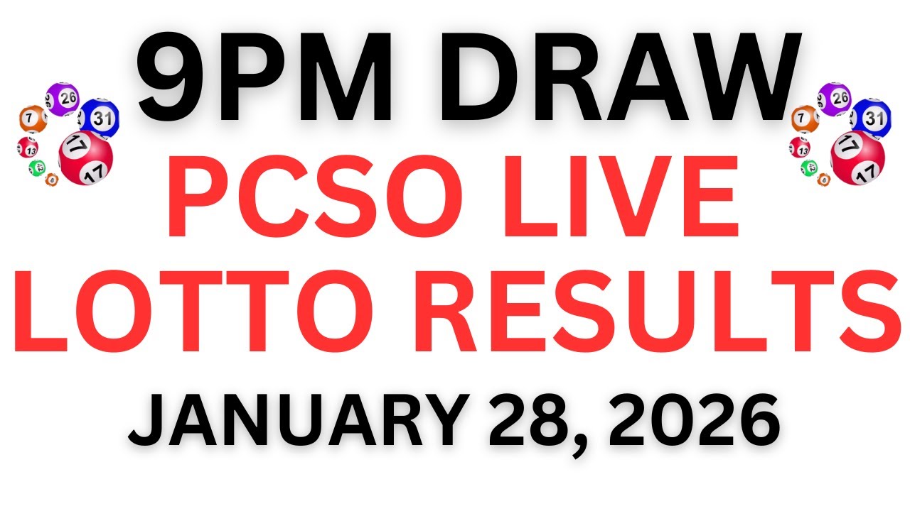 PCSO LOTTO  9:00 PM LIVE  Draw JANUARY 28, 2026