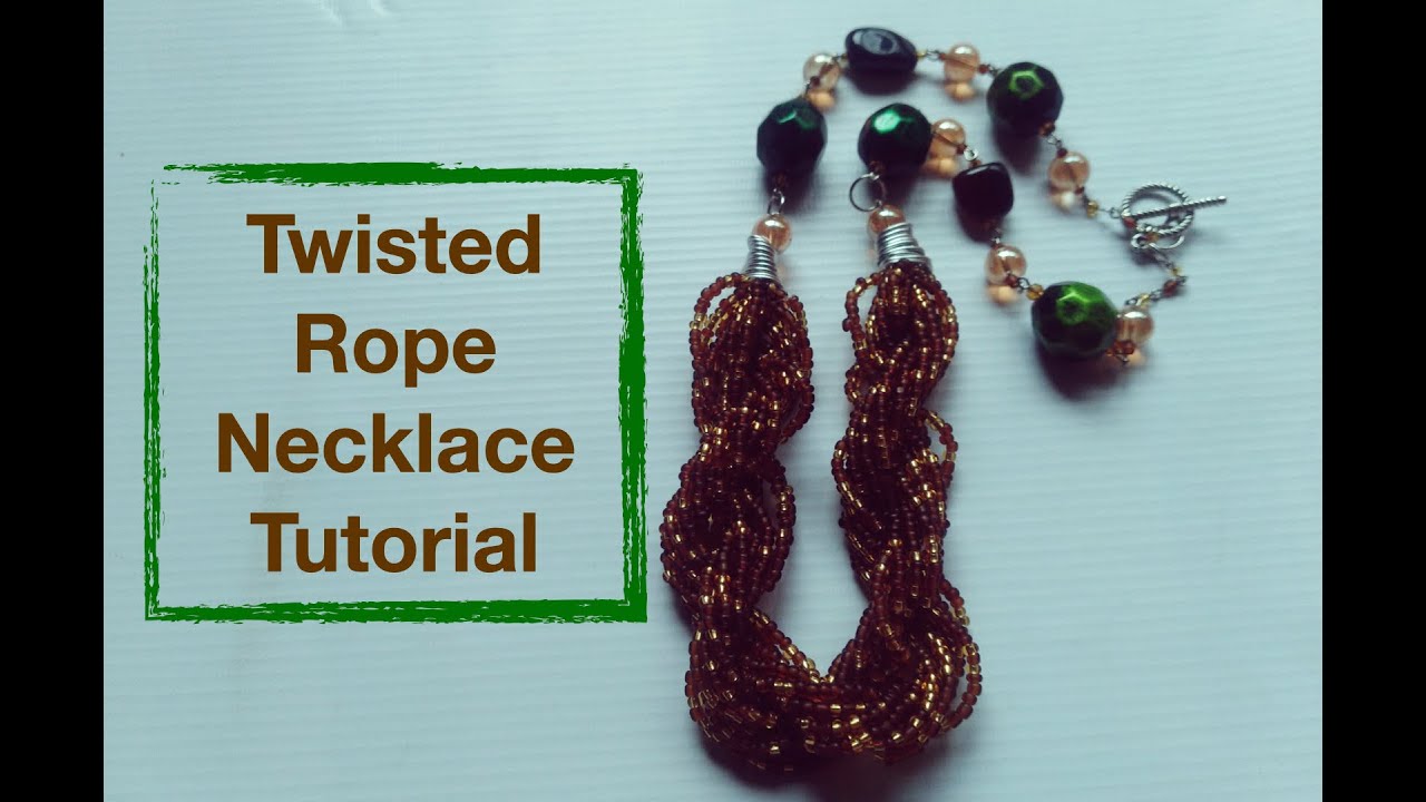 Twisted Rope Seed Bead Necklace  | DIY Multi-Strand Seed Bead Necklace | Rope Necklace & Chain Link