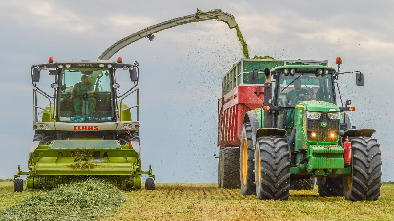 Senáž raže PVOD Kočín 2022 // John Deere // Claas Jaguar