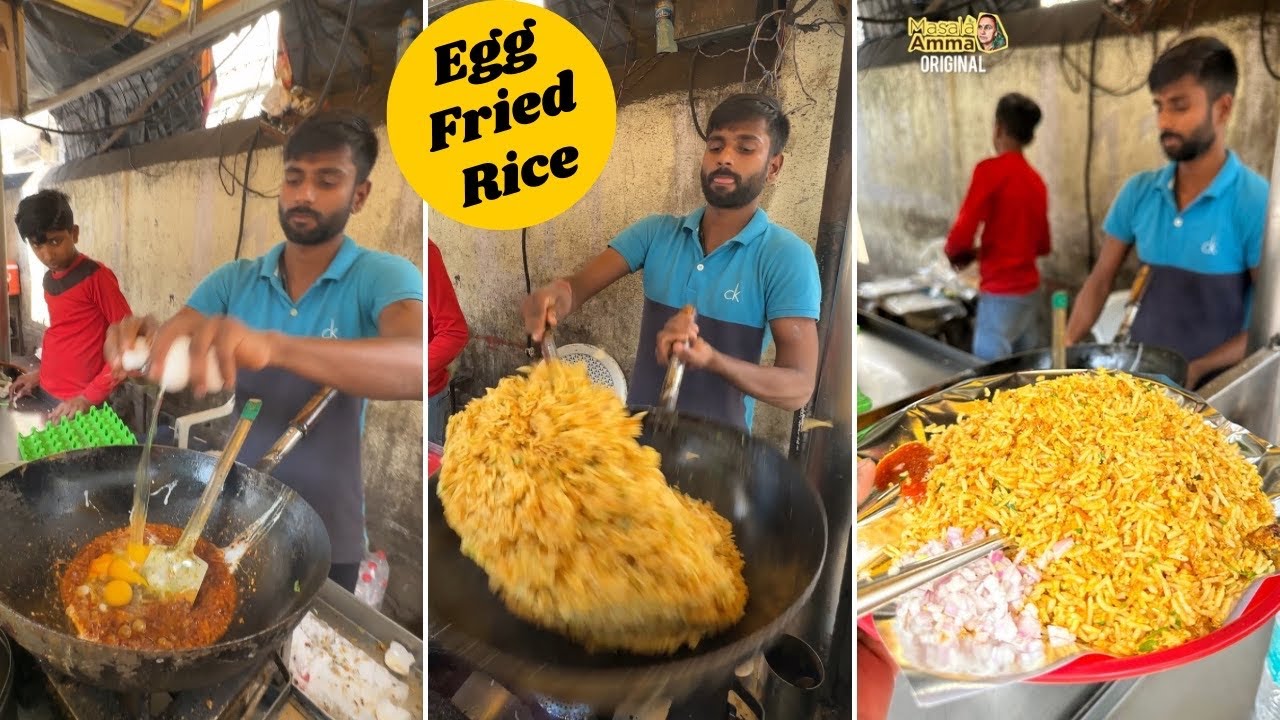 Mumbai Famous Street Food Egg Fried Rice ₹70 Only | Anda Fried Rice | Indian Street Food