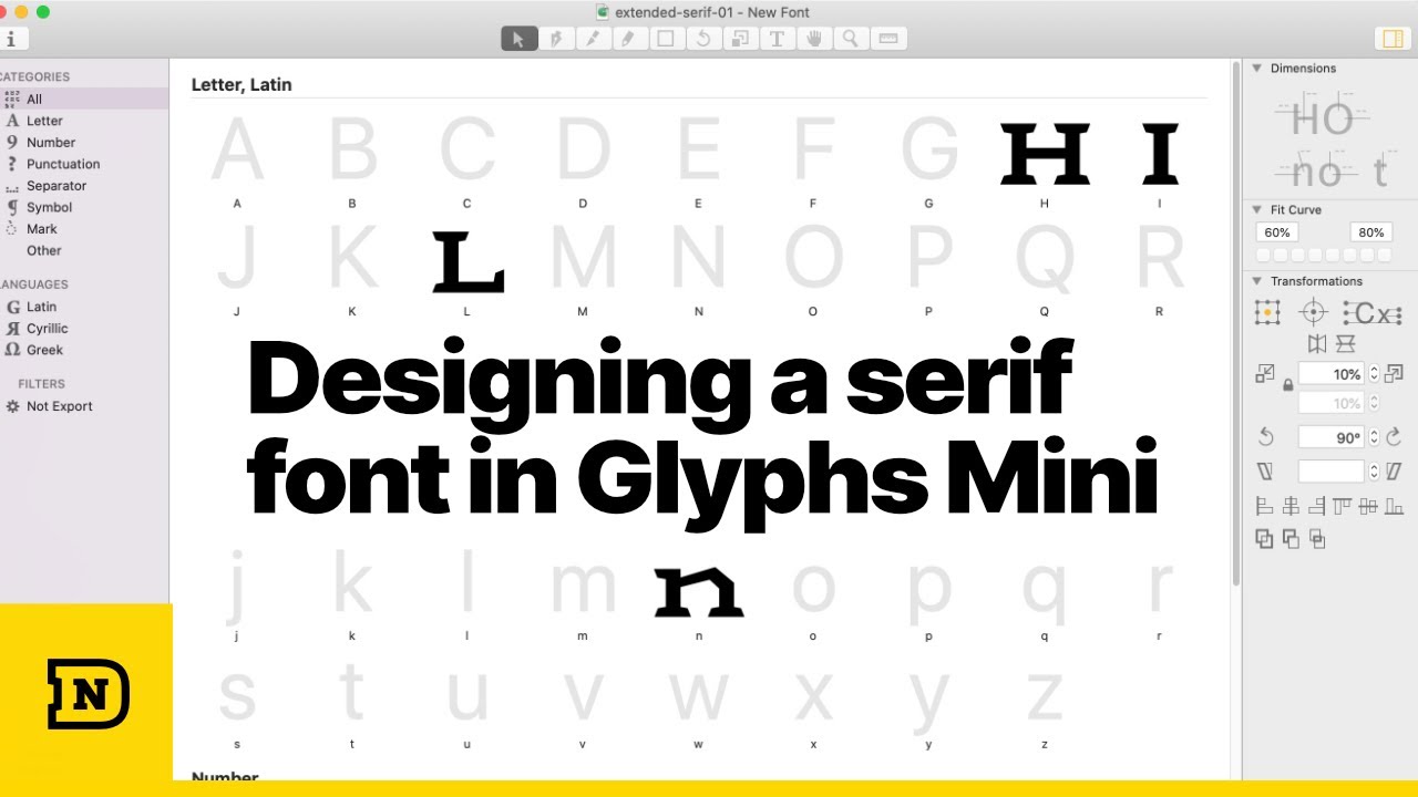 Эпизод 1: Создание шрифта с засечками в Glyphs Mini