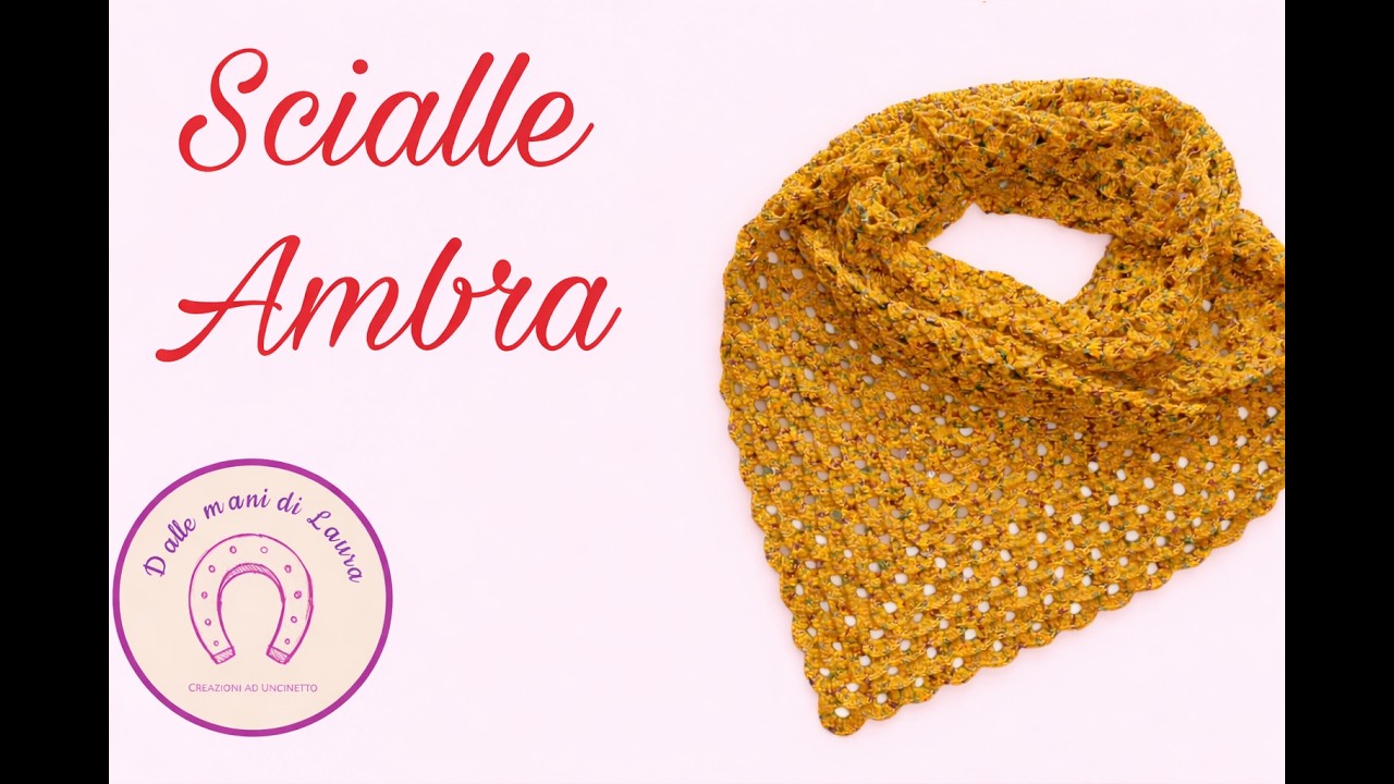 Come Realizzare un Semplice Scialle Triangolare🧶| Scialle Ambra Tutorial
