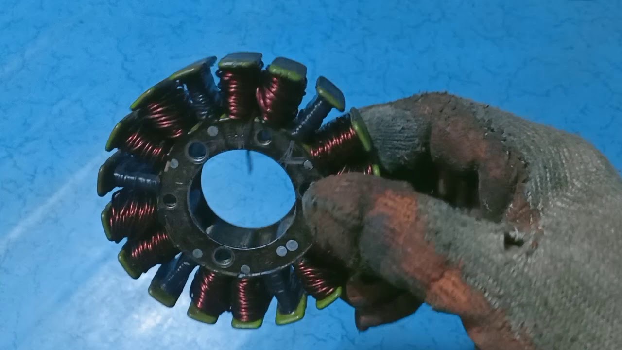 How to rewind 3 phase stator coil ROUSER  NS200