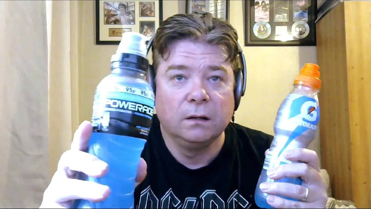 ASMR Drinking Ice Cold Gatorade And Powerade Blue With Intense Gulping Sounds