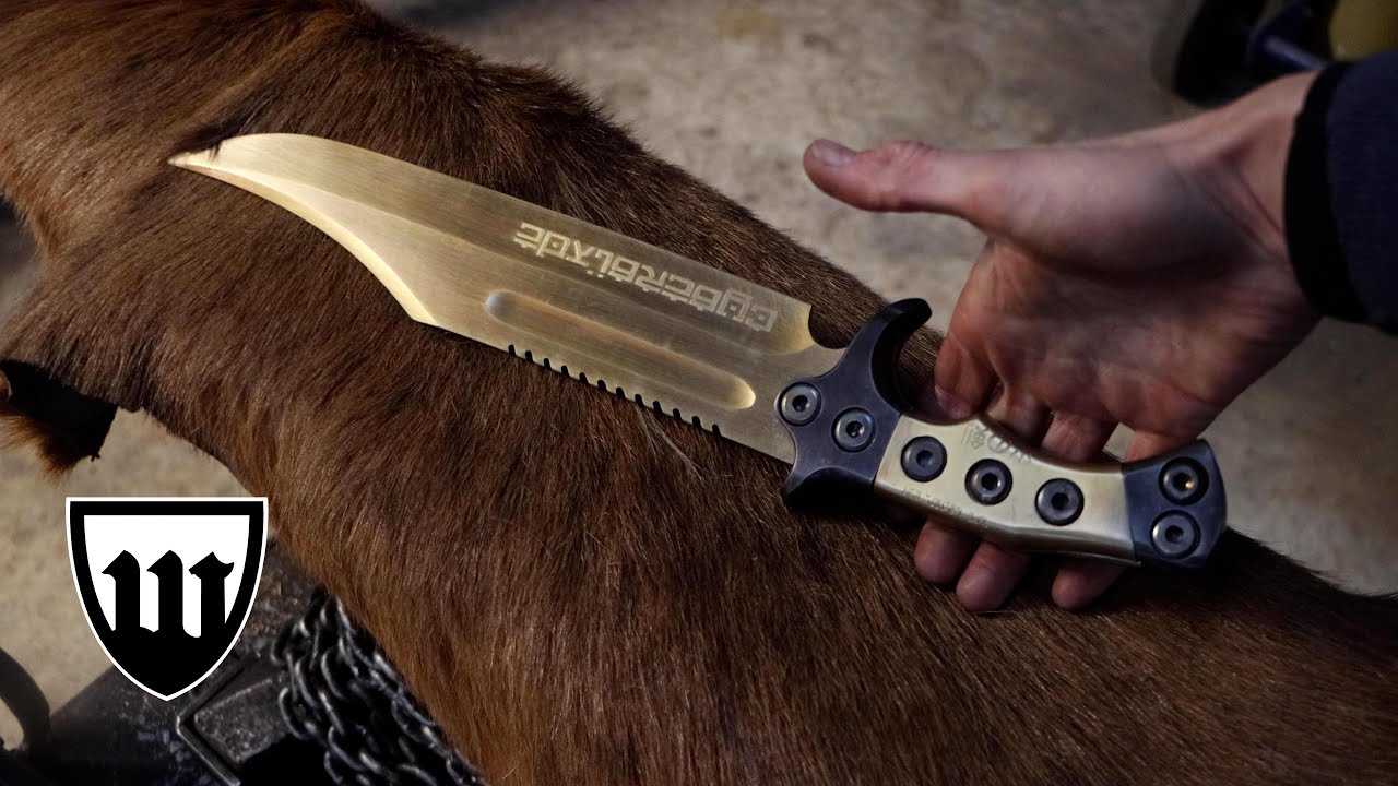 Forging a cyberpunk bowie knife, the complete movie.