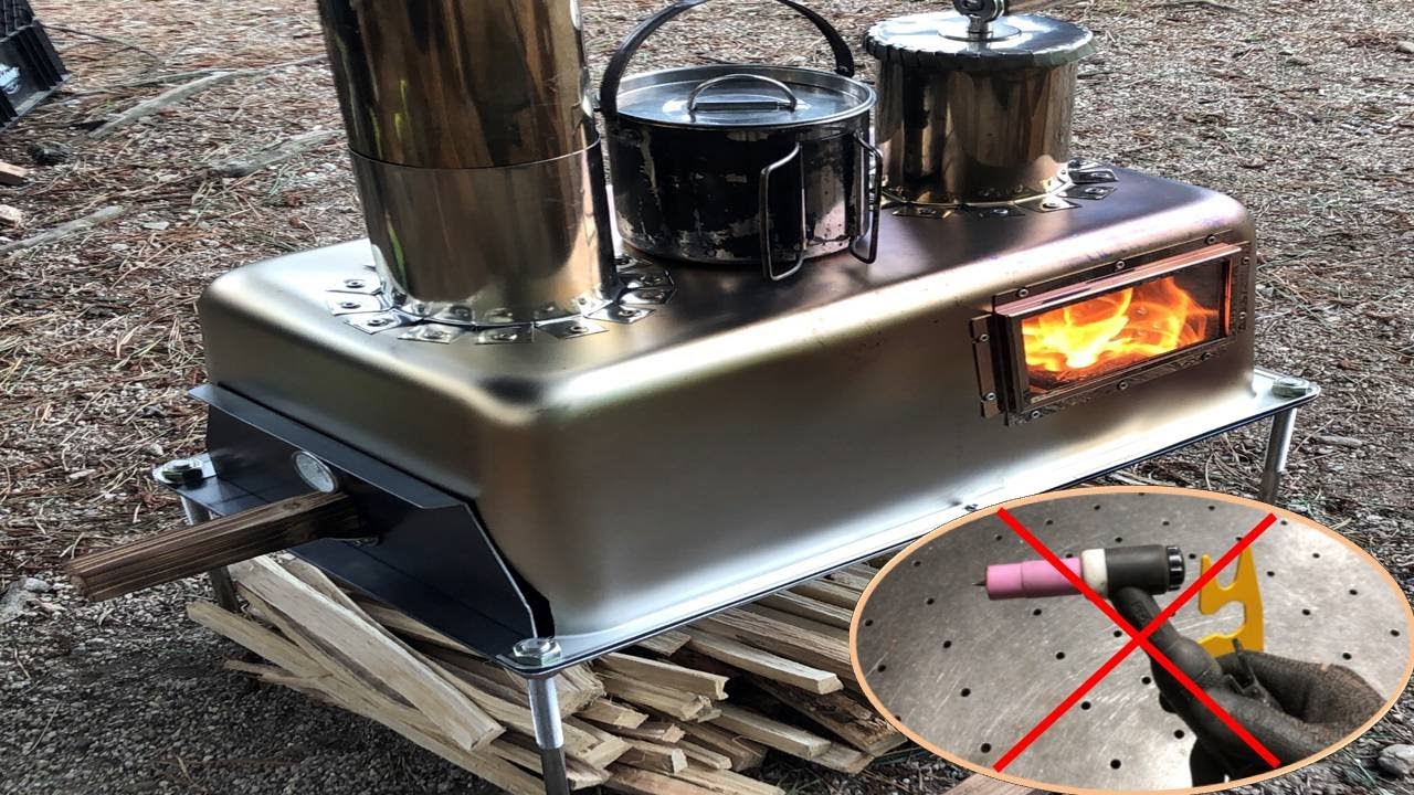캠핑 오븐 화목난로 만들기/용접없음/Making an oven stove without welding/Rocket stove