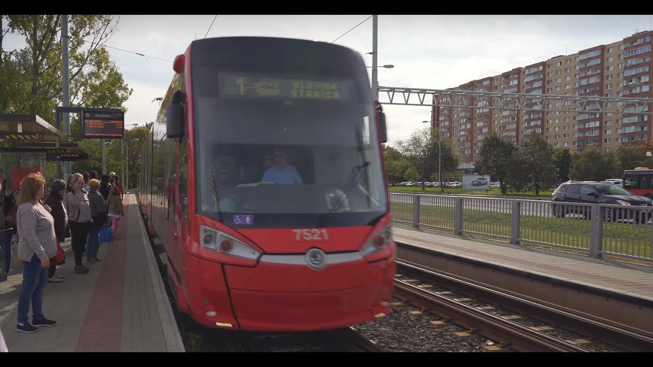 Slovakia, Bratislava, tram ride from Farského to Šafárikovo námestie