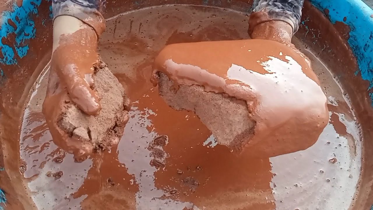 Asmr||Pure soft red dirt amazing||relaxing mouthwatering yummy paste play 🥰🥳🤩💯 satisfaction 🥳