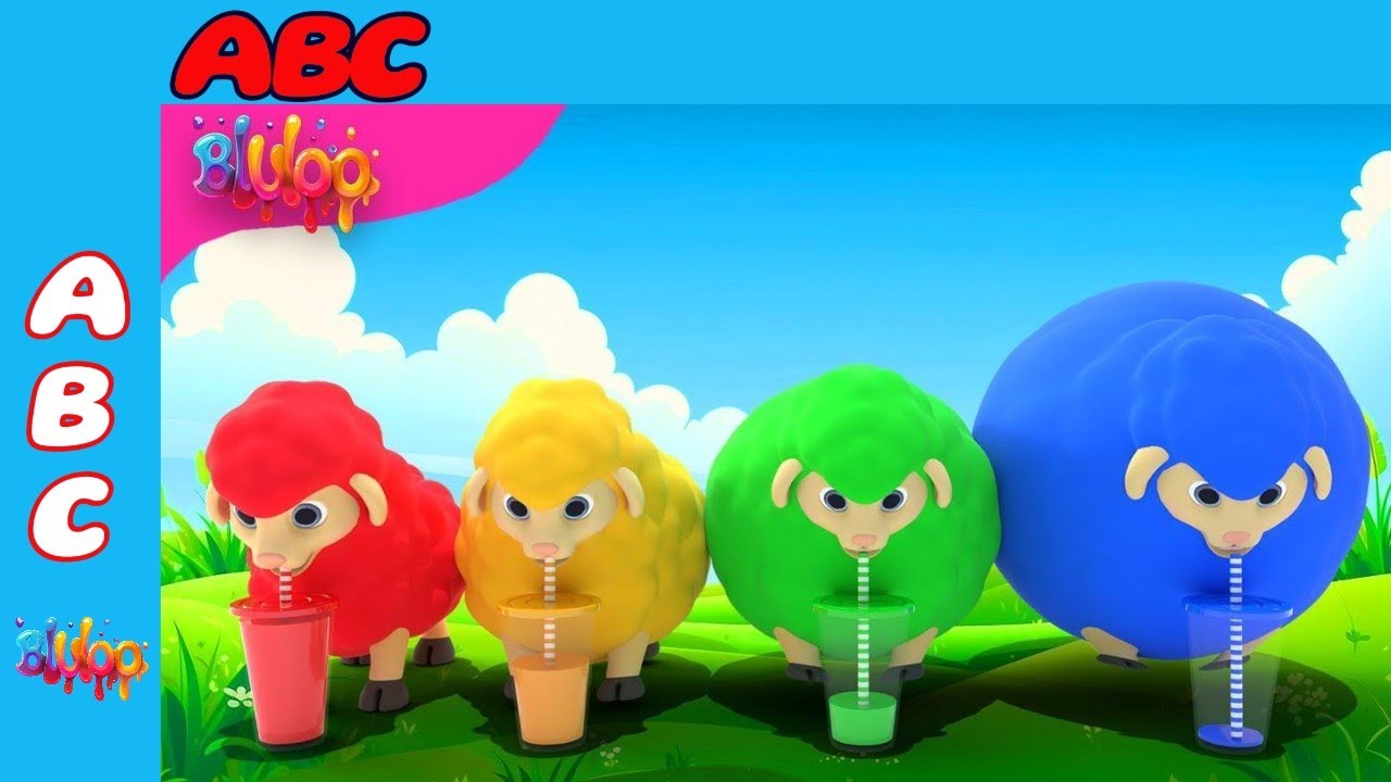 Baa Baa Black Sheep | Colorful Sheep Song | Nursery Rhymes & Kids Songs
