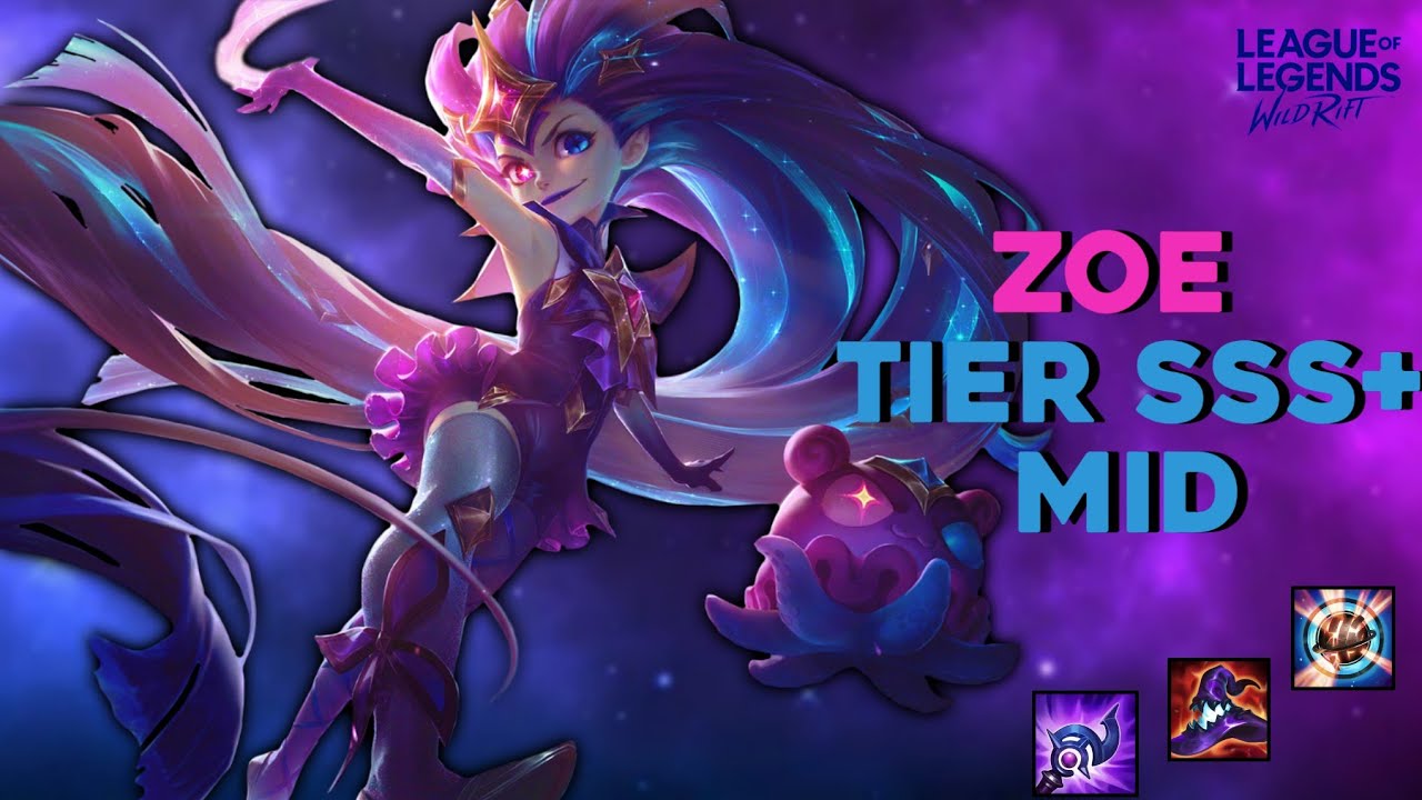 ZOE WILDRIFT TIER SSS+ MID GAMEPLAY (BUILD & RUNES) #zoe #lolwildrift #mid