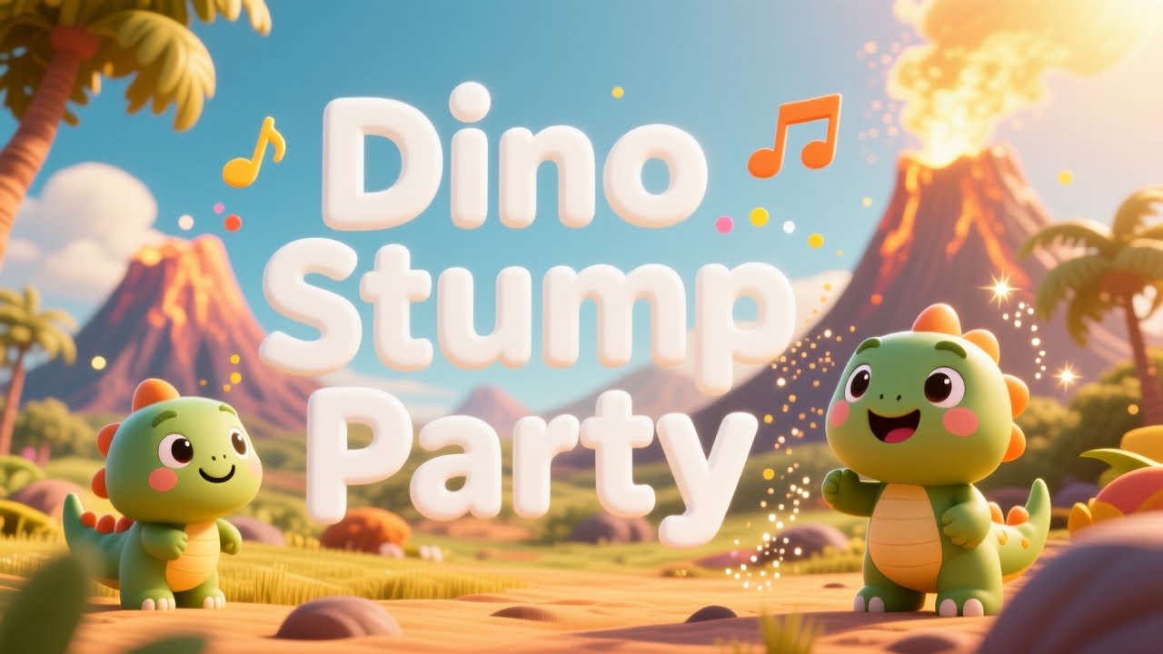 Dino stomp party #kidssongs #lullaby #kidspoems 