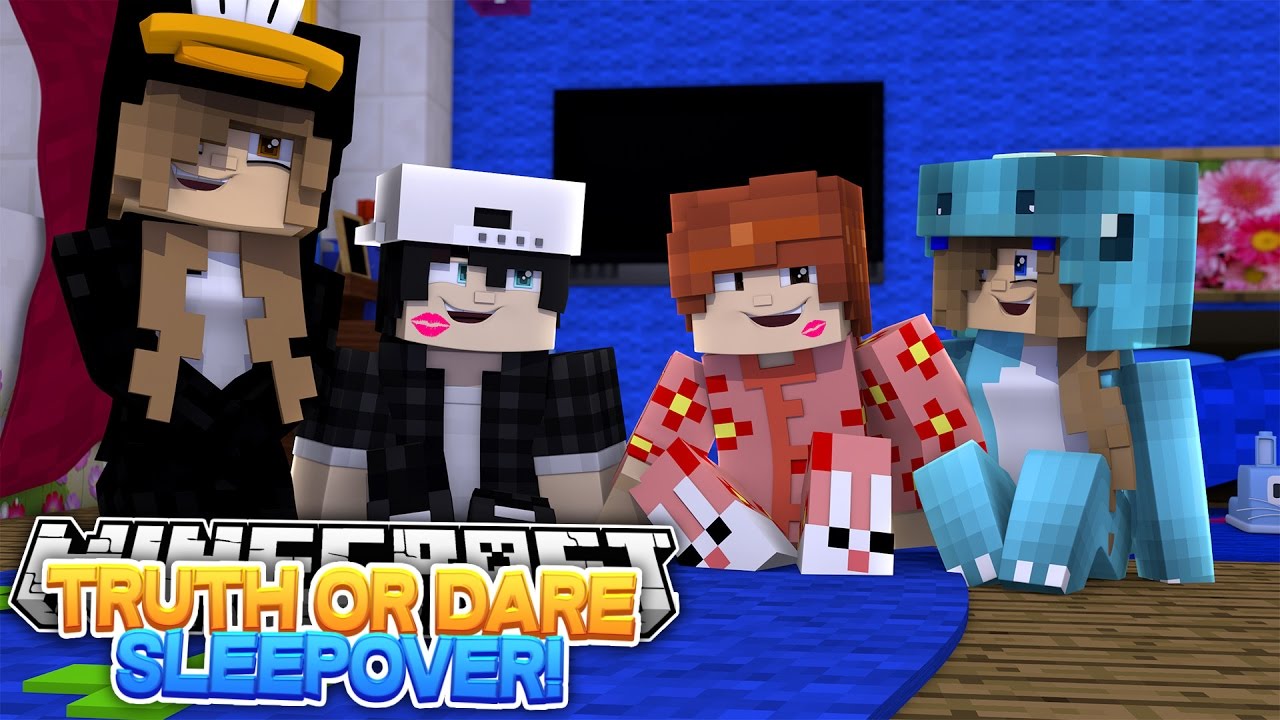 TRUTH OR DARE?! SLEEPOVER WITH THE BOYS w/Little Carly (Minecraft Roleplay)