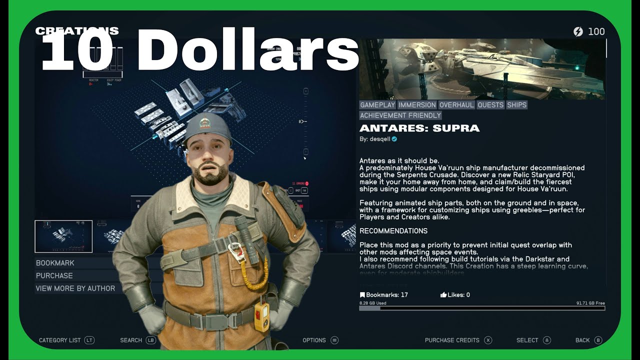 10 Dollar Paid Mod | Starfield Live Mod Review Stream