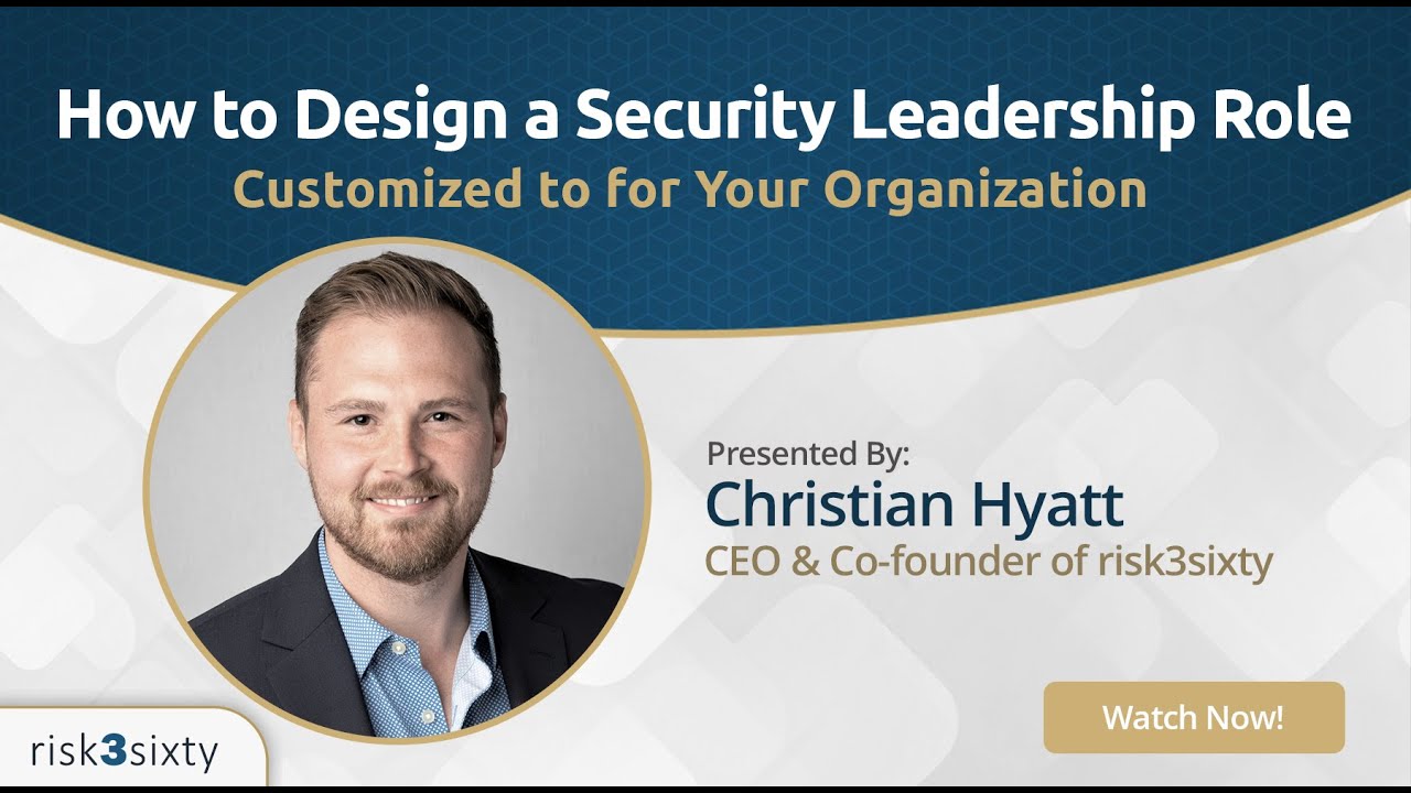 The CISO Role: How to Design Security Leadership Custom Fit to for Your Organization
