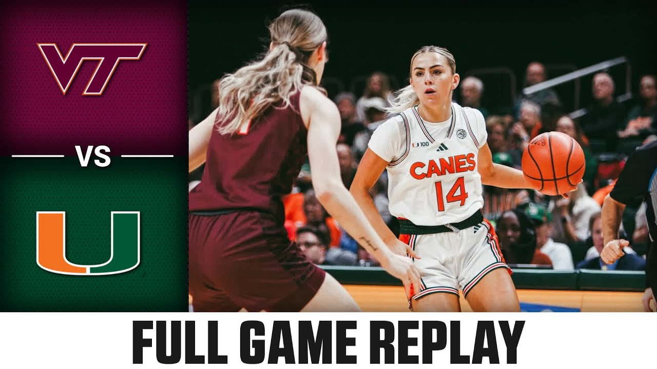 Virginia Tech vs. Miami Full Game Replay | 2024-25 ACC Women's Basketball
