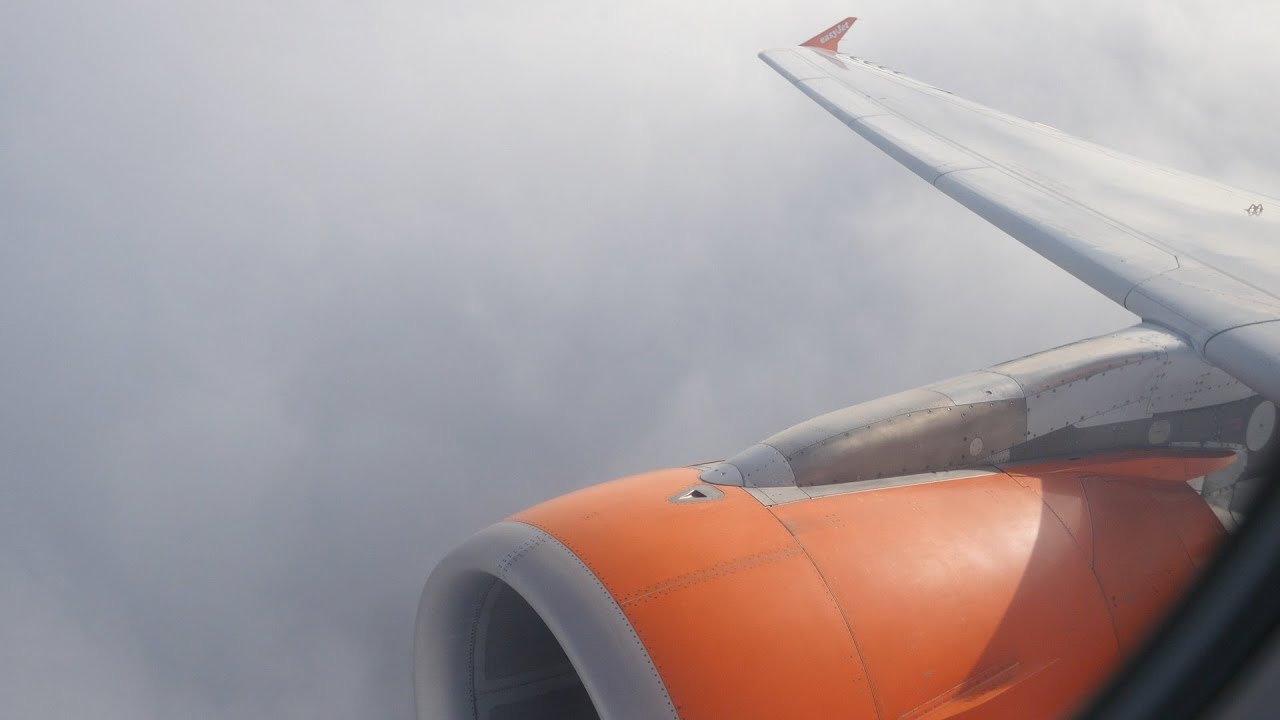 easyJet Airbus A319 - Gatwick to Brussels - flight video | Takeoff and Landing - U28521