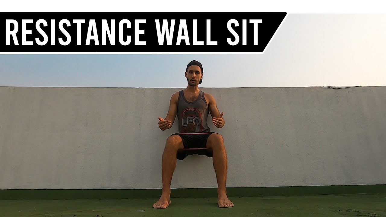 Wall Sit - Resistance Band Exercise Tutorials