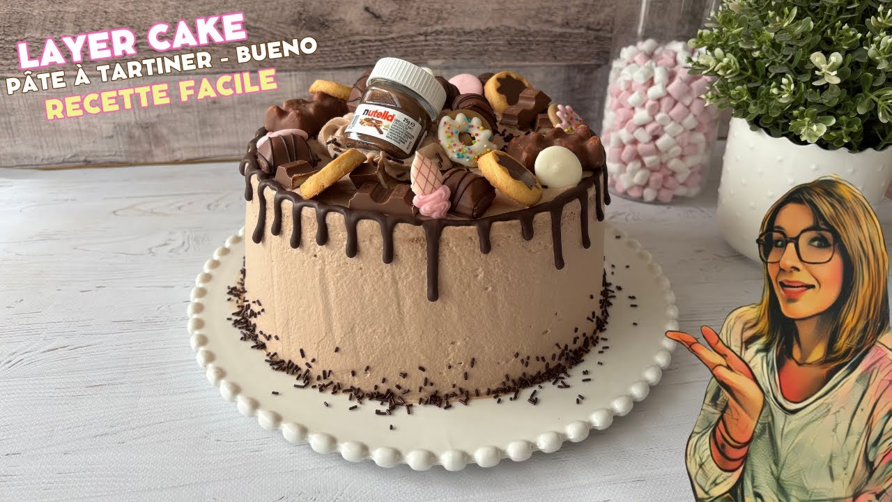 Layer Cake Pâte à Tartiner et Kinder Bueno | Recette Facile