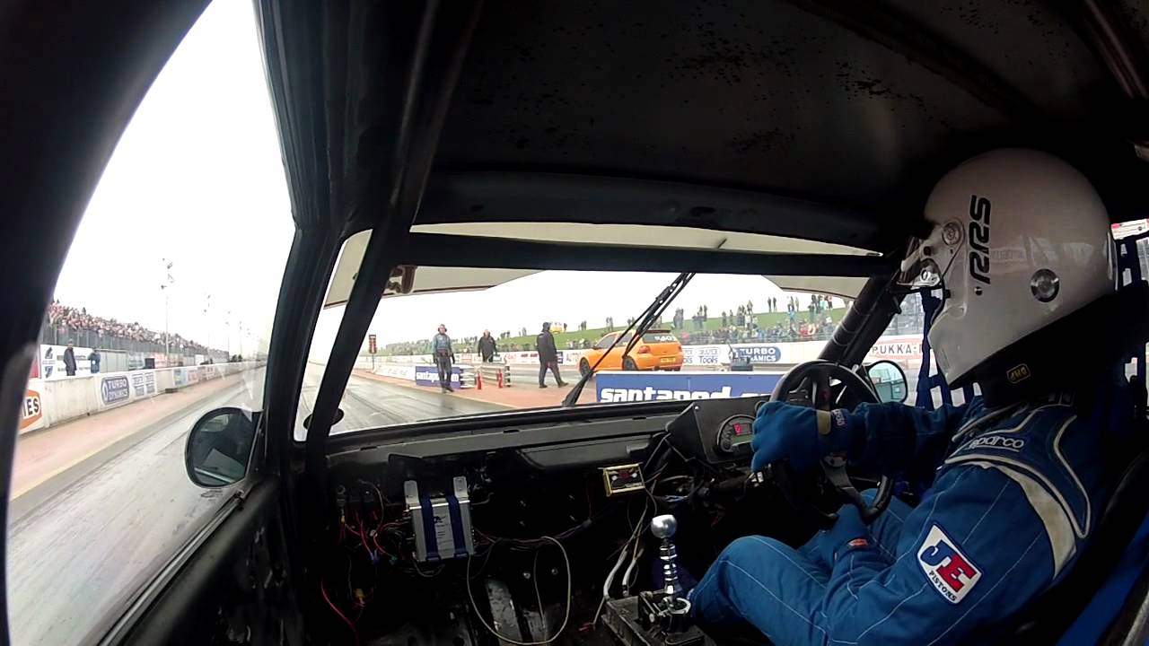 10.2 Second 1/4 Mile - Santa Pod Raceway - Paul Jordan - VW MK1 Scirocco - Onboard - TheHoonigan.com
