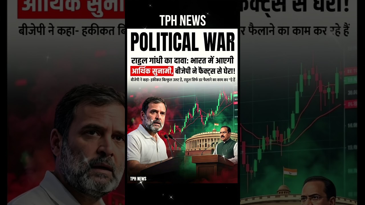 Rahul Gandhi warns of economic tsunami, BJP hits back with facts #shorts #IndianEconomy