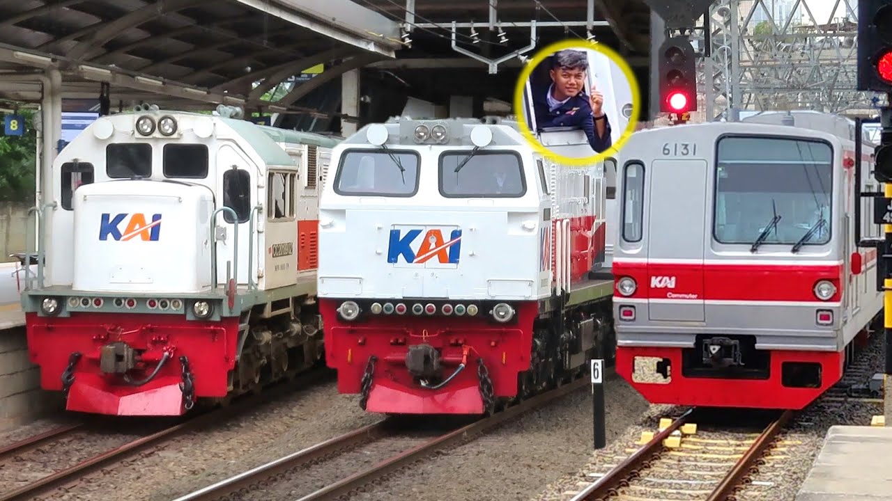 RAMAINYA KERETA API DAN LOKOMOTIF DI JAKARTA !! Ada Kereta Barang, Lokomotif Sumatra, KRL Jepang !
