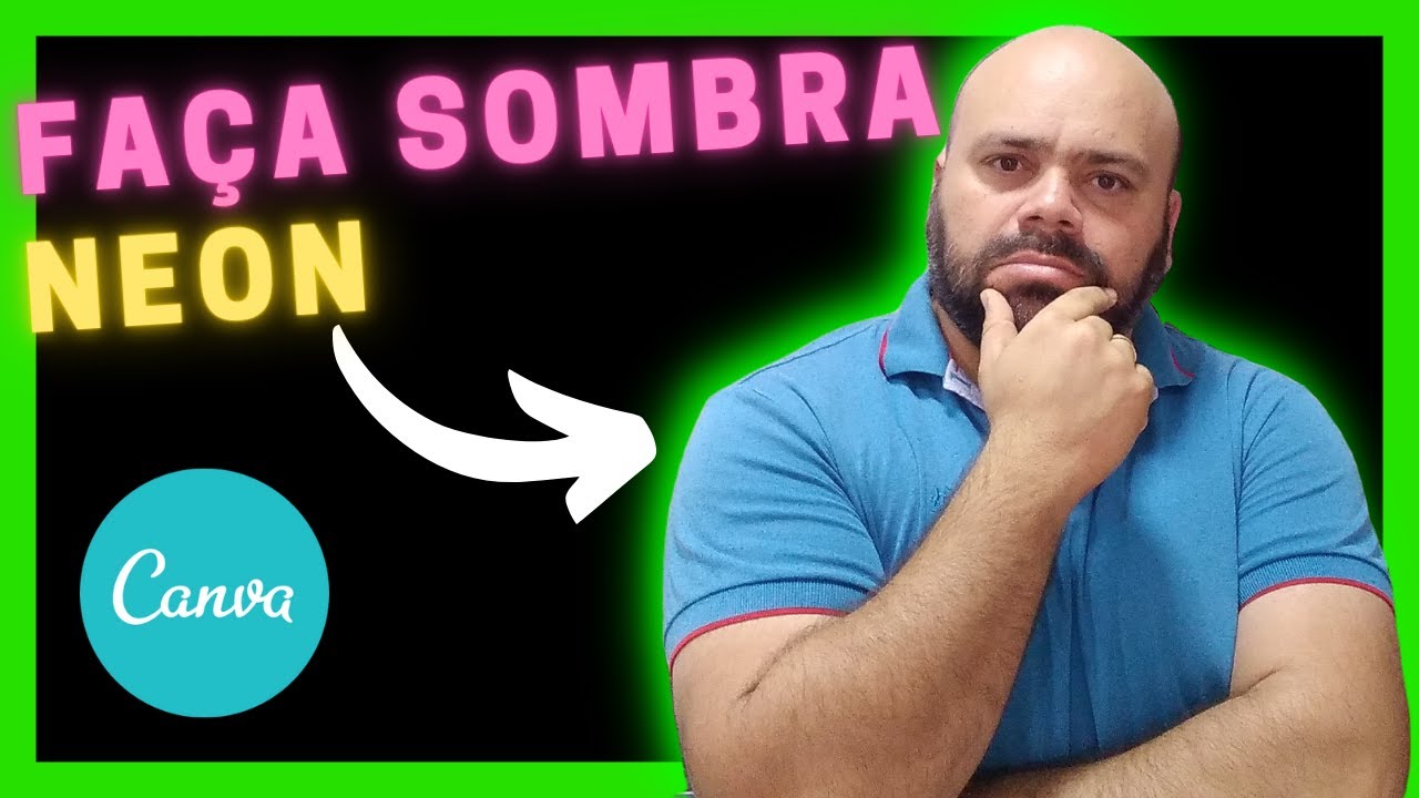 Como fazer contorno e sombra com efeito neon / No Canva