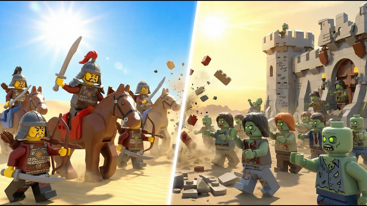 3d LEGO Brick Story | Zombies Overrun the Mongol Empire | LEGO Disaster