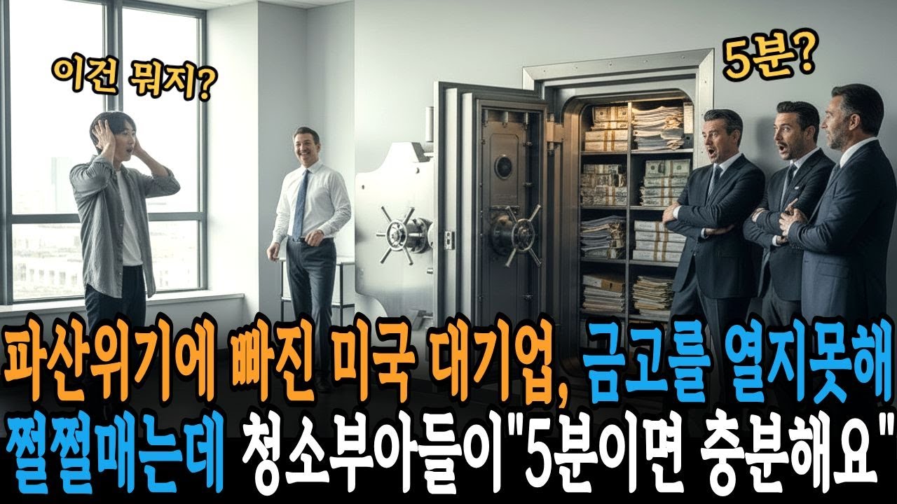 파산위기에 빠진 미국 대기업, 금고를 열지못해 쩔쩔매는데 청소부아들이5분이면 충분해요