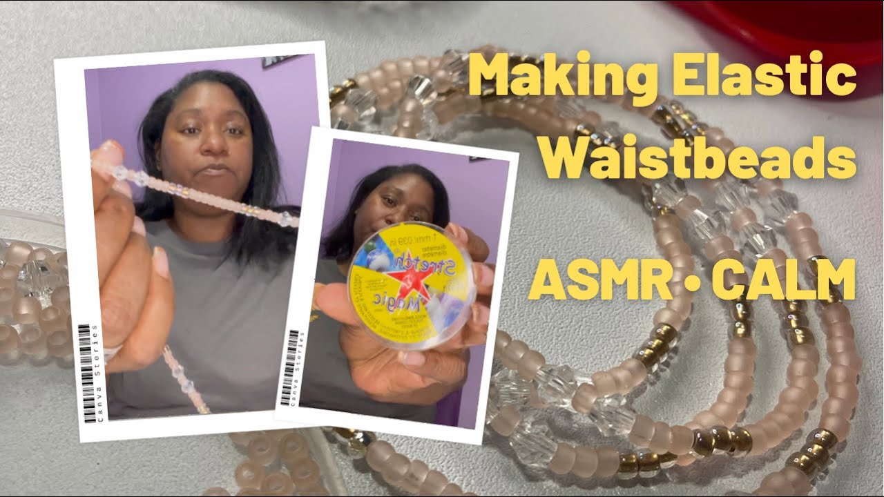 MAKING ELASTIC WAISTBEADS WITH STRETCH MAGIC • ASMR JEWELRY MAKING